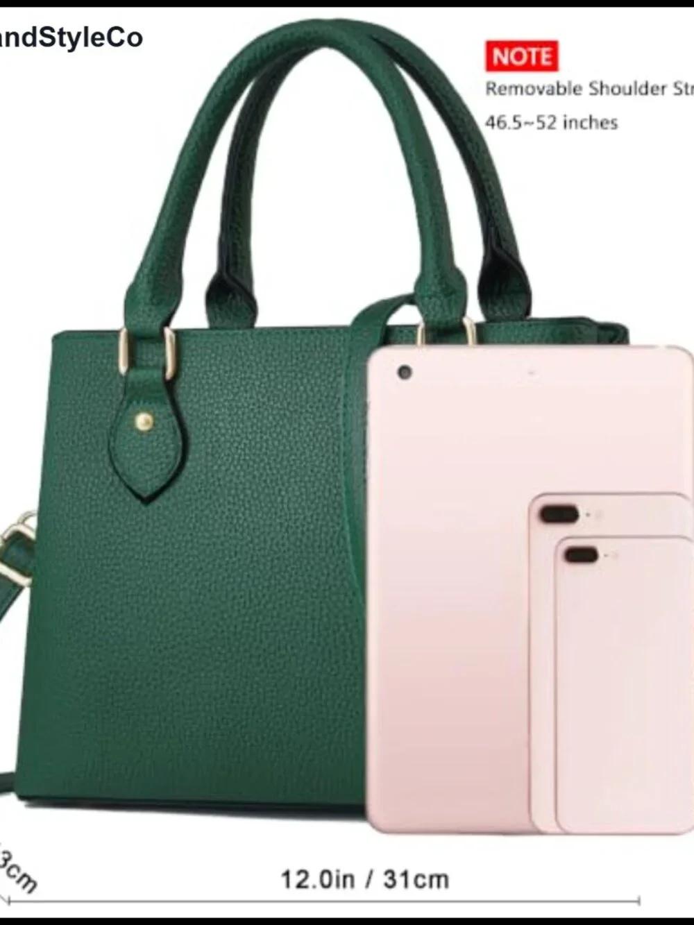 Faux Leather Satchel Crossbody Tote Shoulder Bag with Adjustable Strap